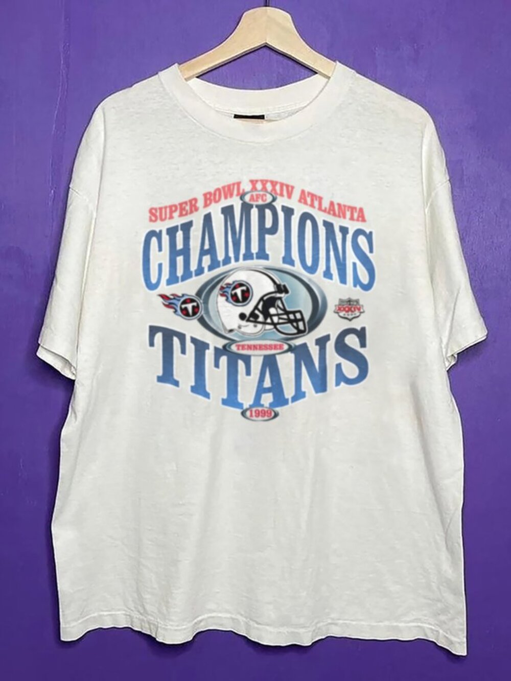 Vintage Tennessee Titans Champions Rare Superbowl 1999 Shirt, Football Shirt Tee